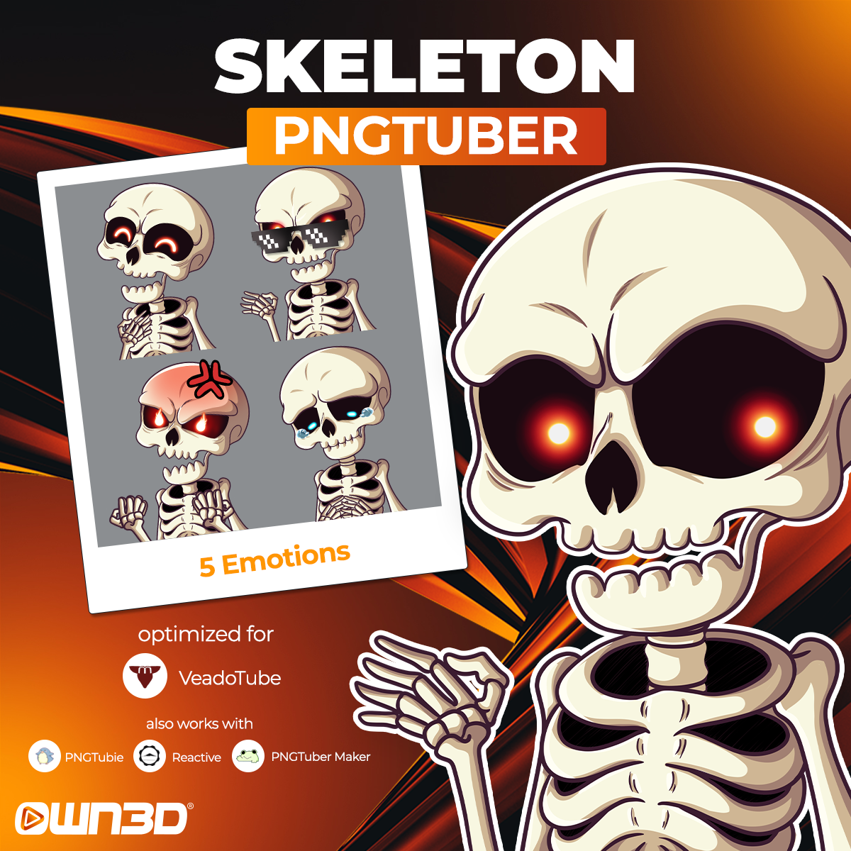 Animated Skeleton VTuber Models