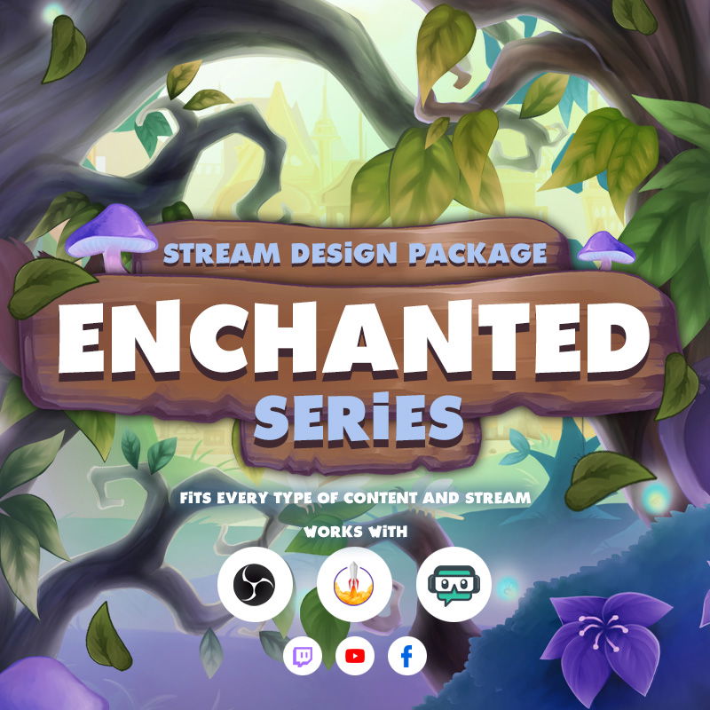 Enchanted Stream Overlay Package for Kick