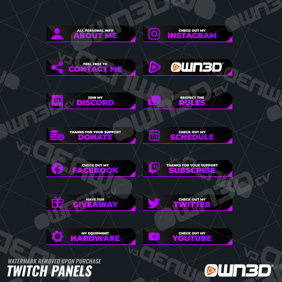 Allure Twitch Panels