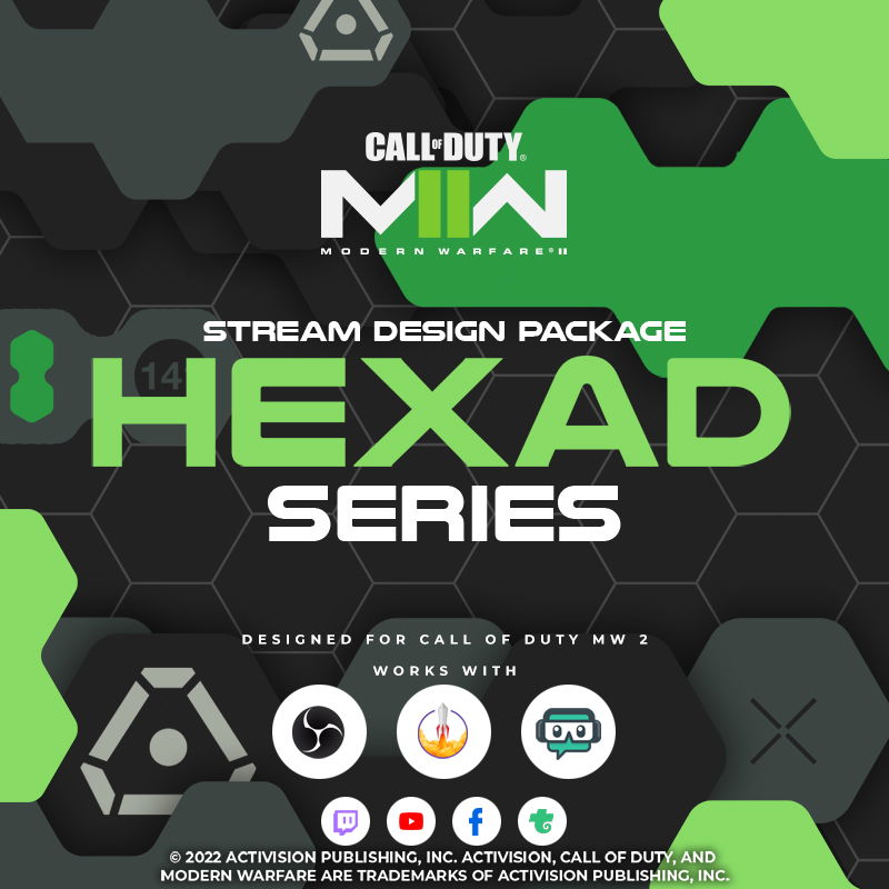 Call of Duty MW2 Hexad Stream Overlay Package for Kick