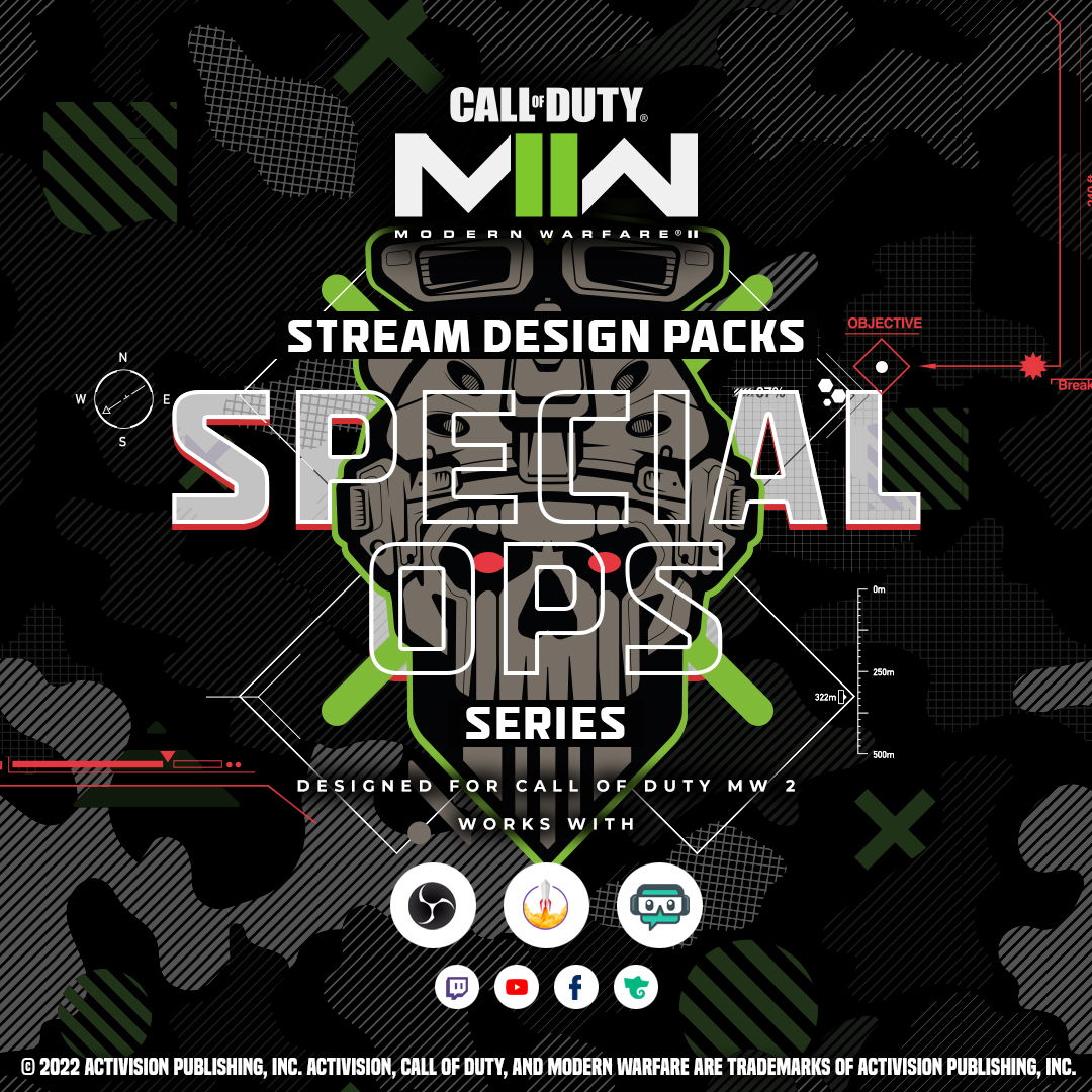 Call of Duty MW2 Special Ops Stream Overlay Package for Kick