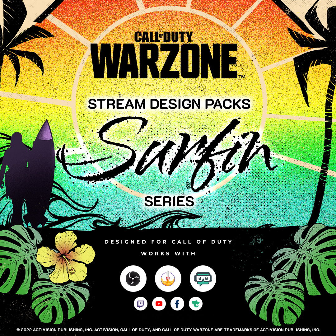 Call of Duty Surfin Stream Overlay Package for Kick