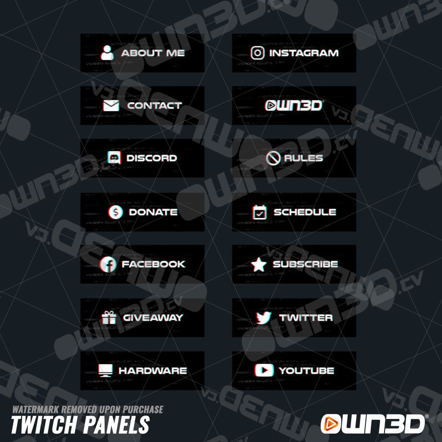 Glitchy Twitch Panels