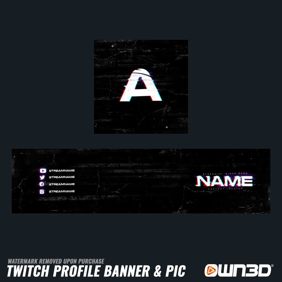 Glitchy Twitch Profile Banner