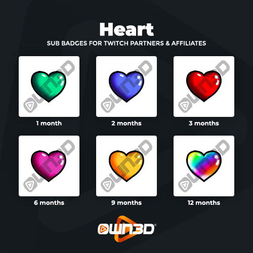 Heart YouTube Badges