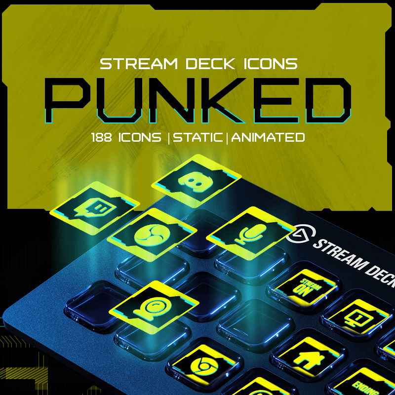 Animated Punked Stream Deck Icons