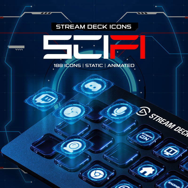 Animated Sci-Fi Stream Deck Icons