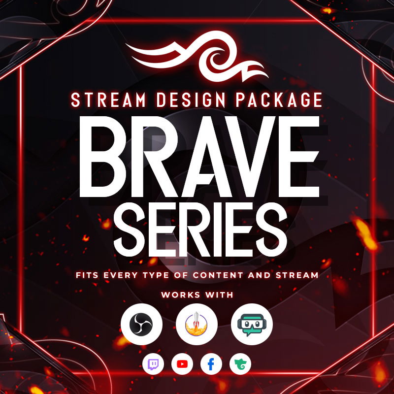 Brave Stream Overlay Package for Kick