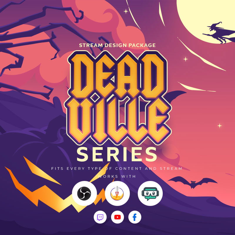 DeadVille Stream Overlay Package for Halloween