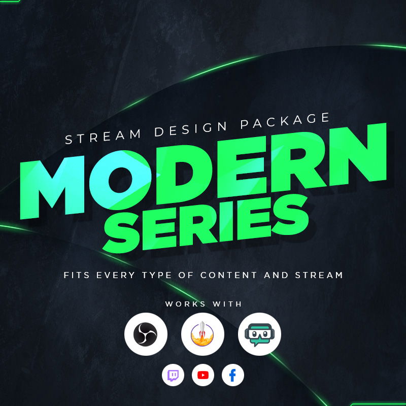 Modern Green Stream Overlay Package for Halloween