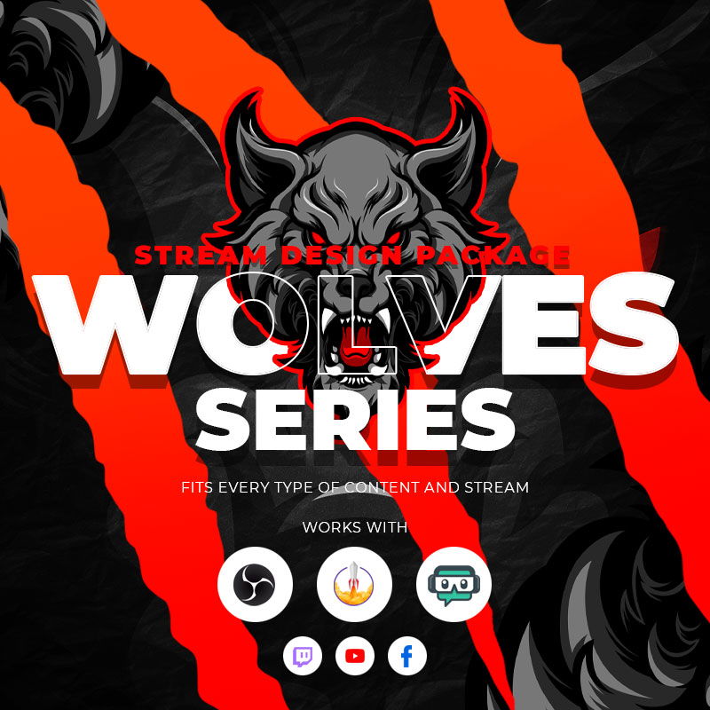 Wolves Stream Overlay Package for Halloween