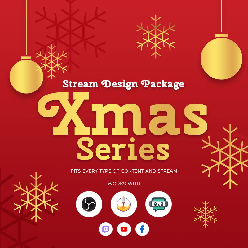 Xmas Stream Overlay Package for Winter