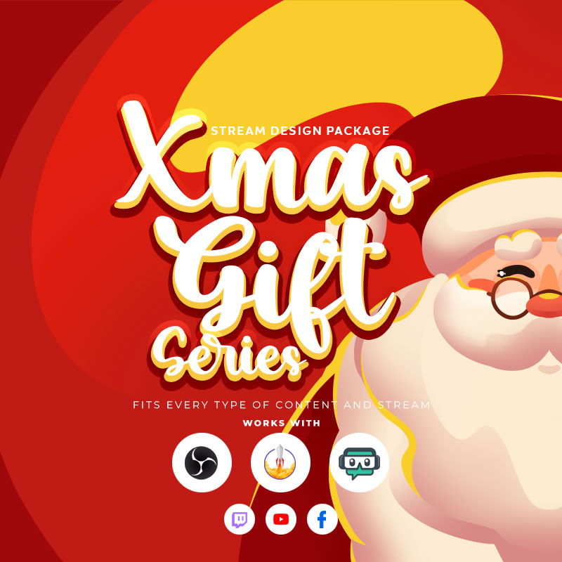 XmasGift Stream Overlay Package for Winter