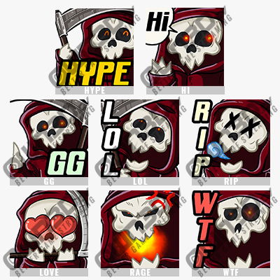 Animated Reaper Red Kick Emotes